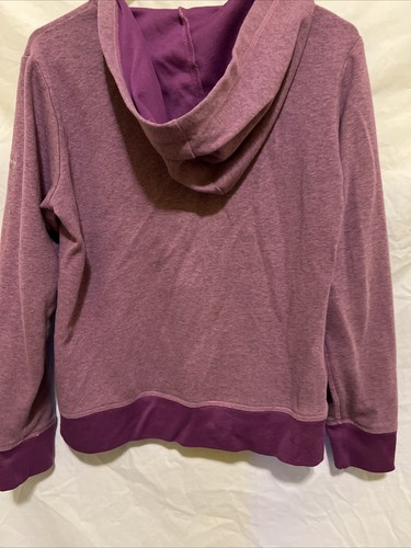 Columbia Mujer Grande Jaspeado Dos Tonos Púrpura Cremallera Completa Sudadera con Capucha - Imagen 9 de 13