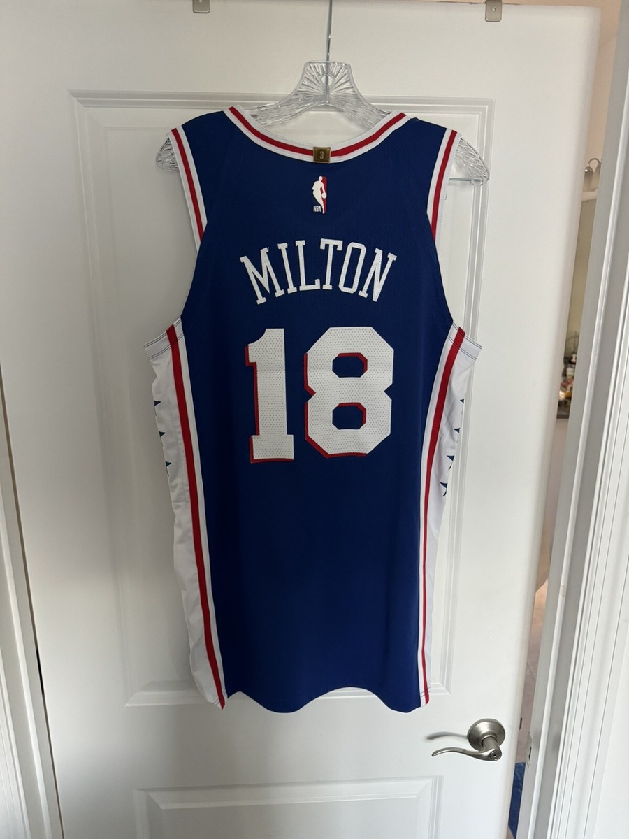 ゼッケンアンドン Philadelphia 76ers Shake Milton Nike Player Issued Authentic