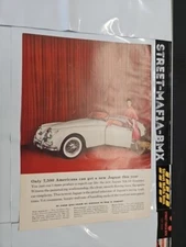 1958 JAGUAR XK150 Roadster 8x11" Auto Collector Color Print Ad Art Man Cave Gift