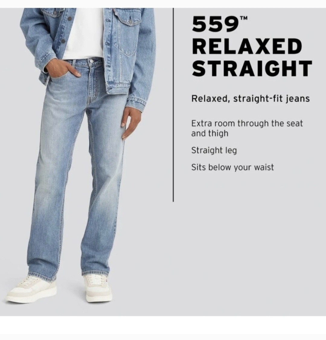 LEVI'S 559 デニム 青ストレートW32 L34 Levi's リーバイス 559 デニムパンツ リラックスストレート