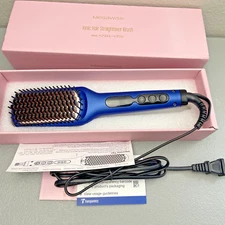 MEGAWISE Pro Ceramic Ionic Hair Straightener Brush for Home Salon | MCH Fast 20s