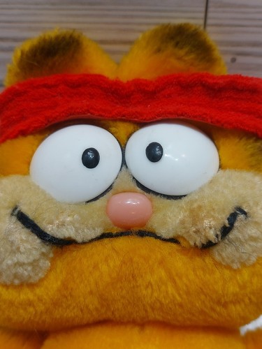 Vintage 80’s Garfield Exercise Workout Toy Headband 8” Plush - Picture 2 of 5