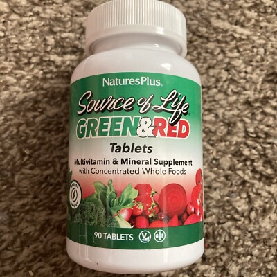 Source of Life Green & Red by Nature's Plus 90 Tablets Best By 11/2027
