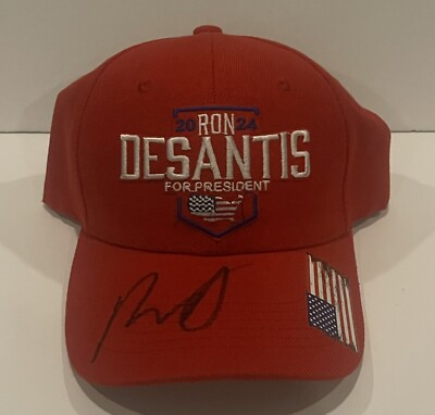 Governor Ron DeSantis IP signed President 2024 Hat / Cap JSA COA - Trump PSA BAS
