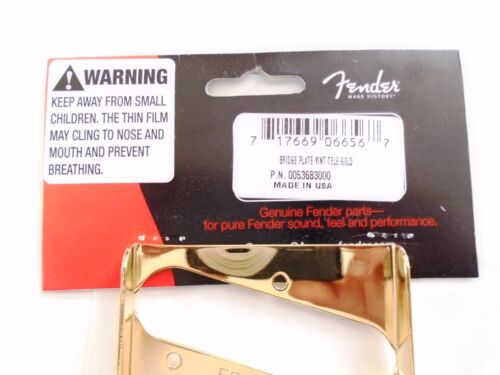 Placa De Puente Fender USA 50s TELECASTER 0053683000 Oro 3 Puente Guitarra Tele - Imagen 2 de 2