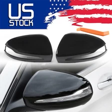 Piano Black Side Wing Mirror Cap Cover For 2015-2020 W205 X253 W213 C300 S500