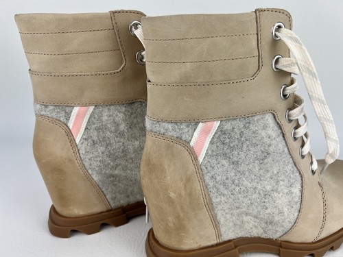 Sorel Women Boots Joan of Arctic Lexie III Wedge Natural Tan Size 9.5 - Picture 21 of 22