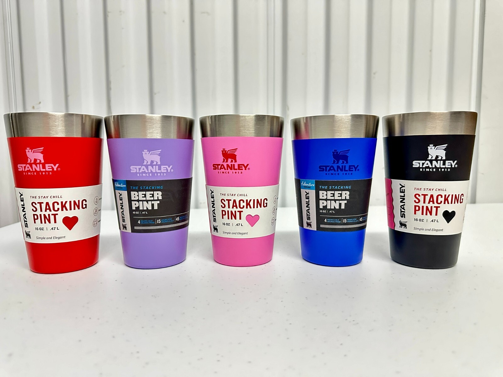 Stanley Stacking Pint 16 oz Valentines Day Target Red Black Pink Lavender Blue