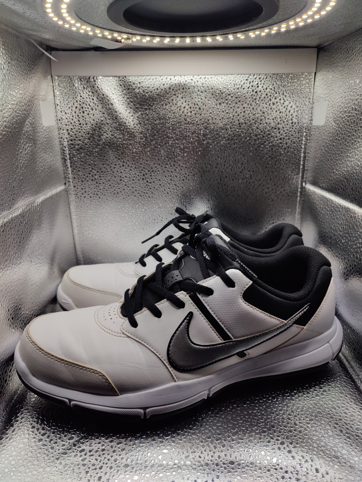 Nike Men's Golf Shoes Durasport 4 Sz 8.5W White Black Soft Spike 844551