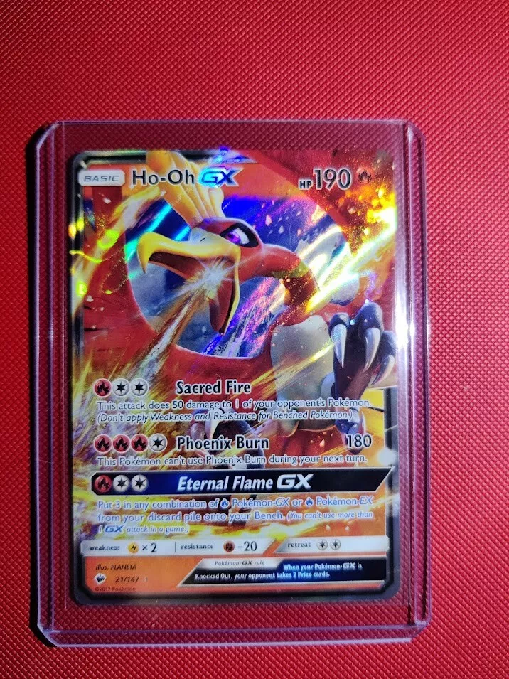 Pokemon Trading Card Game Ho-Oh GX 21/147 : Rare Holo GX Card : SM-03  Burning Shadows - Trading Card Games from Hills Cards UK