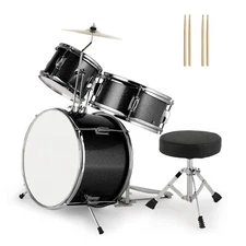 Ktaxon 3 Pack Junior Drum Set, Beginner Drum Kit With Stool