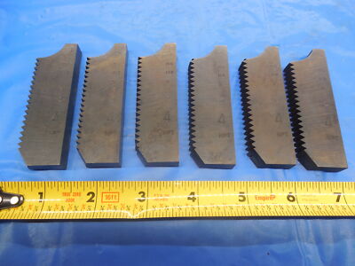 NEW SET OF 6 M2 X P1 4 NPT HSS PIPE DIES DIE HEAD TAP TAPPING THREADING MACHINE
