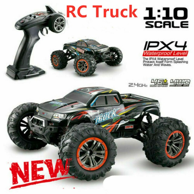 Doppelbatterie 70km//h 2,4G RC Car 4WD High Power LED Headlight 1:10 Racing Truck