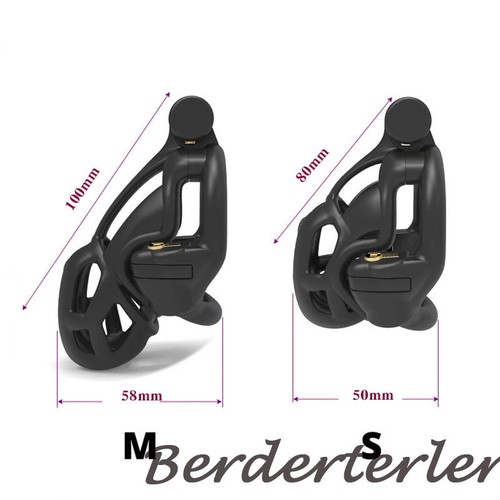 New Male Chastity Device Double-Lock Rotatable Guardrail Ring Chastity Cages - Picture 9 of 15