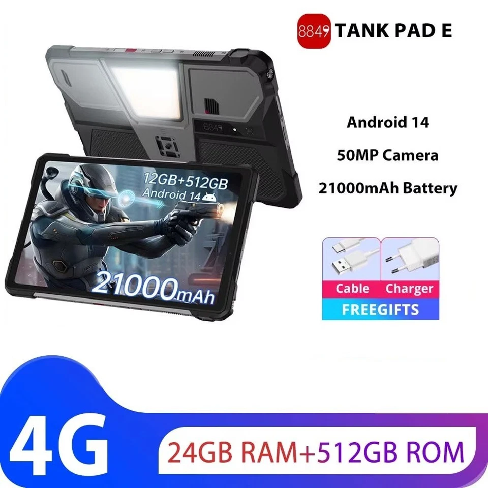 8849 TANK PAD E Unihertz Robust DLP Projector Tablet 10.95" 21000mAh 24GB+512GB - Bild 2 von 4