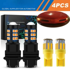 GLOFE Amber Turn Signal Light + Side Marker LED Bulbs for 1997-2004 Corvette C5