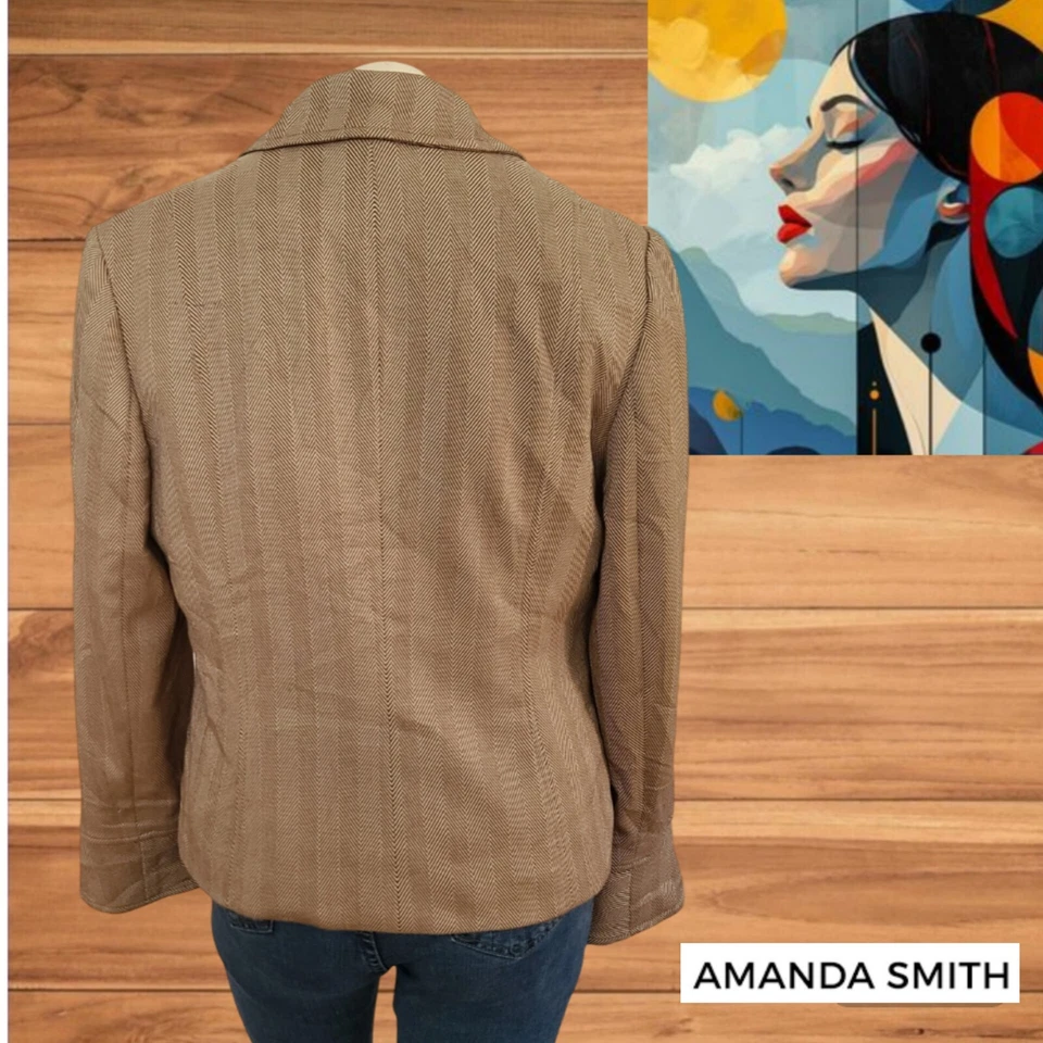 Amanda Smith Women's Brown Blazer Size 10 - Classic & Stylish - Image 2 of 4