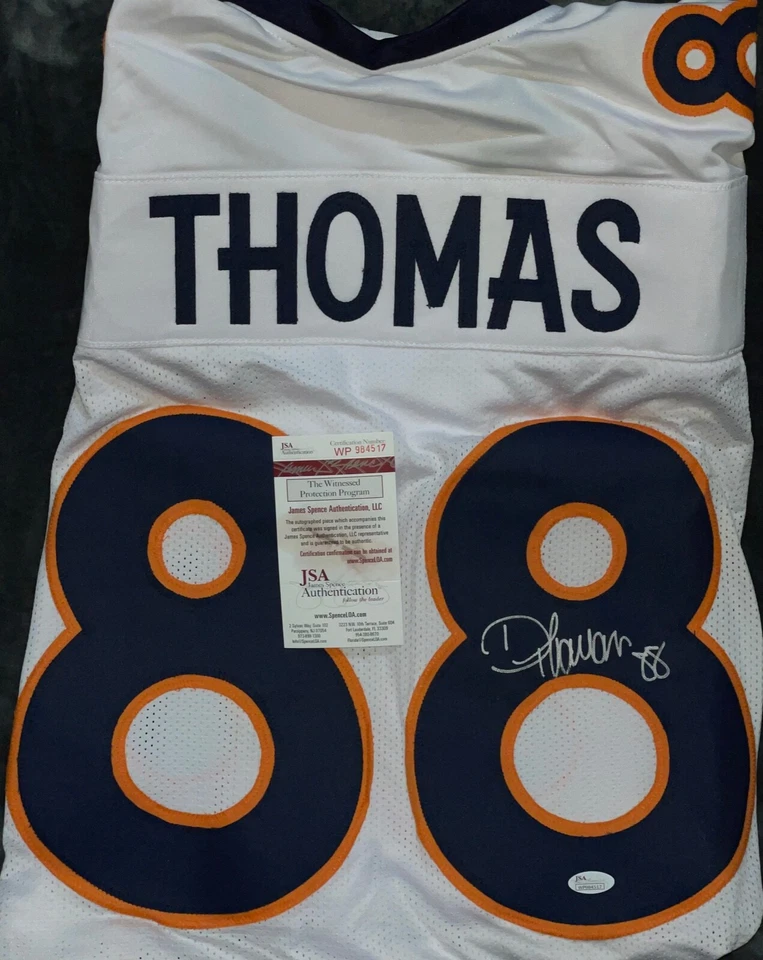 Demaryius Thomas "SB 50 Champ 4x Pro Bowl" Signed Broncos Jersey Autographed JSA - Image 4 of 4