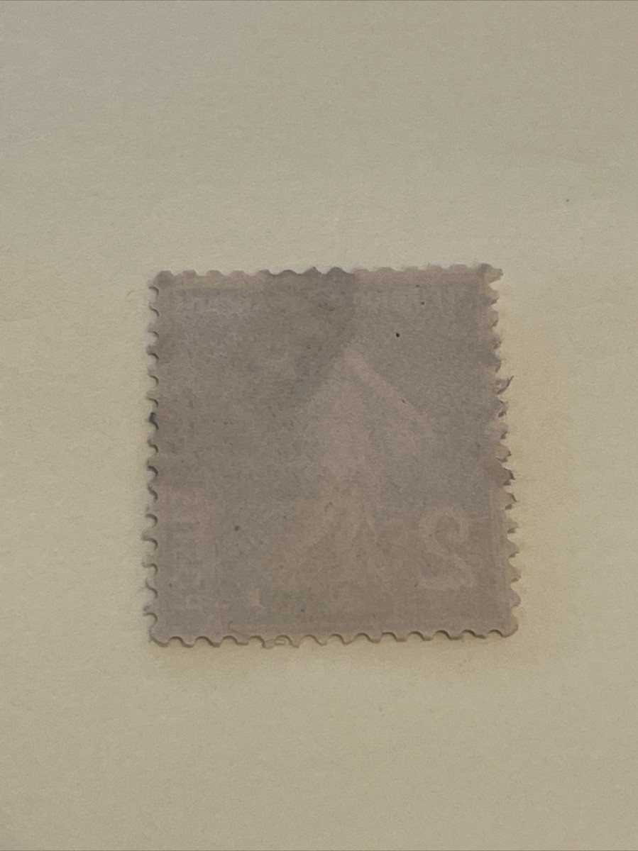 French Stamp Republique Francaise 2c Green Used Rare Sower Stamp