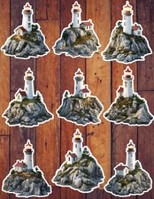 Lighthouse Vinyl Die Cut Stickers Set Scrapbooking Laptop Water Bottle
