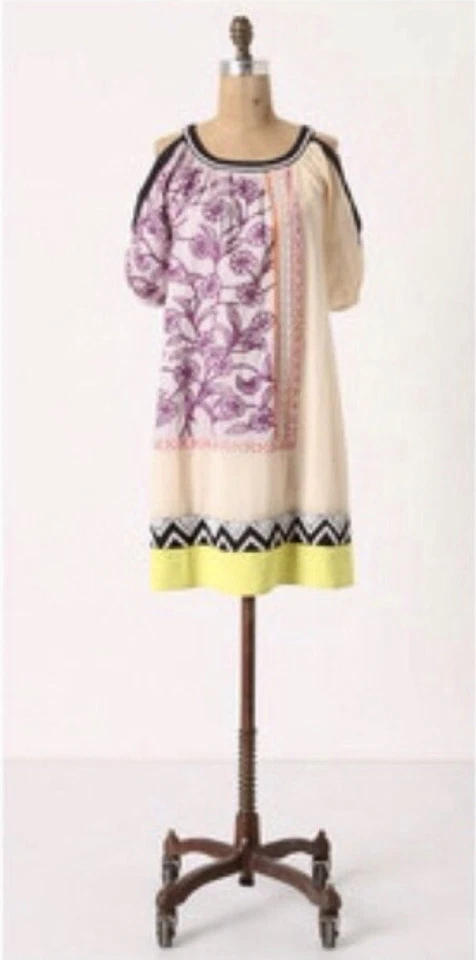 Nuevo con etiquetas Vestido Anthropologie Leifnotes Bordes Bordados Cuentas Cambio Talla 2 Foto 2 de 4