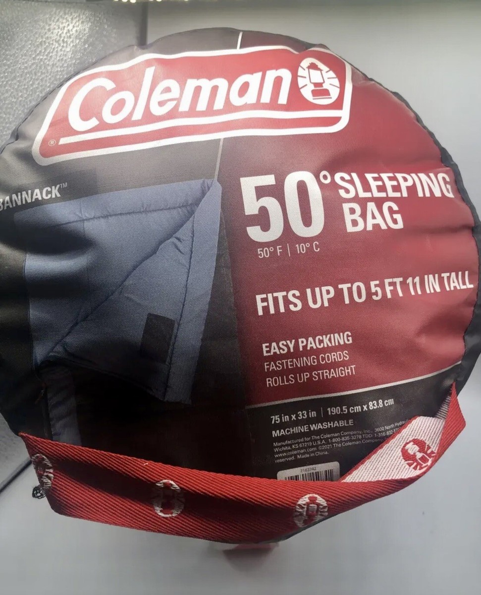 Coleman Bannack 50 Degree Sleeping Bag Blue