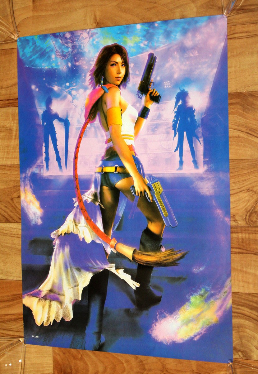 Final Fantasy X-2 Yuna Very Rare Poster Playstation 2 PS2