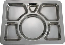 Winco 6-Compartment Mess Tray, Style A