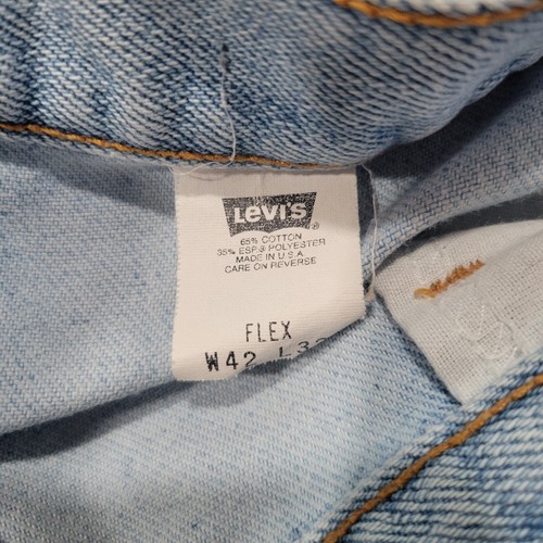 Pantalones de mezclilla vintage años 80 LEVIS 540 calce relajado lavado claro 40x29 dobladillo HECHOS EN EE. UU. C19-39 - Imagen 7 de 7