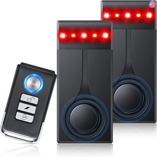 108dB Car Alarm System, Car Anti-Theft Vibration Sensor Alarm  Red Light,