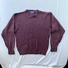 True Vintage Pendleton Shetland 100 Virgin Wool Sweater Burgundy sweatshirt VTG