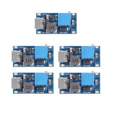 5Pcs Boost Module MT3608 DC-DC Step Up Converter 2A Boost Regulator Voltage C...