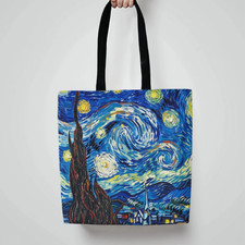 Modern canvas Tote Bag/Handbag Inspired by Van Gogh's Painting, The Starry Night