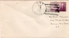 Naval cover, USS Semmes, First day postal service, uncacheted, 1934