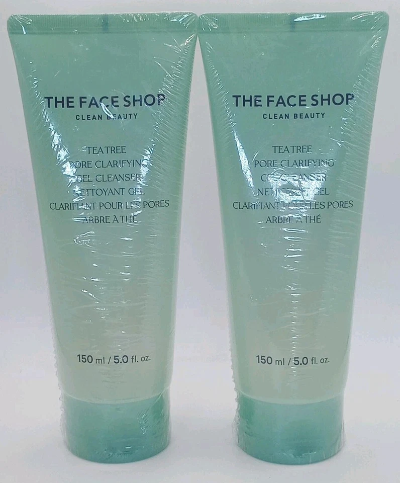 Lot Of 3 THE FACE SHOP Korea Tea Tree Pore Clarifying Gel Cleanser & Toner Pads - Image 2 of 4