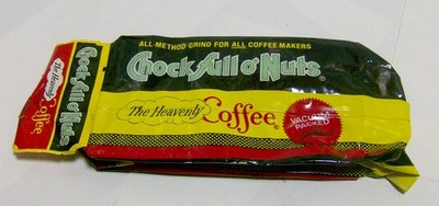 RARE vintage 1780s CHOCK FULL O' NUTS COFFEE BAG package OLD BEVERAGE PACKAGING