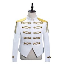 Men Suit Jacket Coat Party Prom Showman Costume Fancy Dress Blazer Top Retro