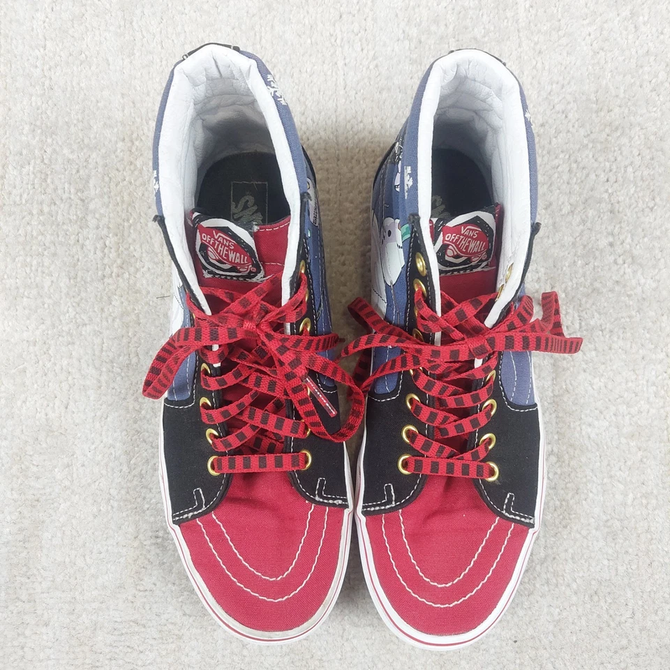 VANS Pesadilla Antes de Navidad Sk8 Zapatilla Alta Mujer 9.5 Negro Azul Zapatos Foto 2 de 4