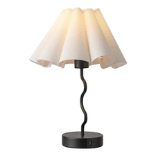 Pleated Table Lamp, Table Lamp for Bedroom, Bedside Lamps for Nightstand with...