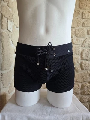 Boxer de bain noir taille M marque Les Garçons Paris dans son coffret - Photo 1/4