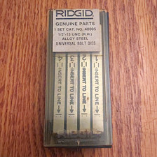 RIDGID Universal Bolt Dies 1/2-13 UNC RH Alloy Steel Set, MPN 48005