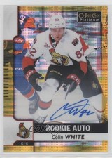 2017 O-Pee-Chee Platinum Rainbow Seismic Gold 18/25 Colin White #R-CW Auto pa6