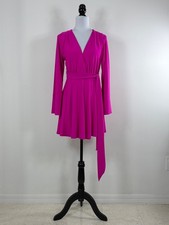 ASOS Kimono Wrap Dress with Tie Waist Pink Size 6