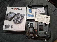 K6 Max Drone with Screen Controller with SD Card, Brushless Motor, 3 Batteries,