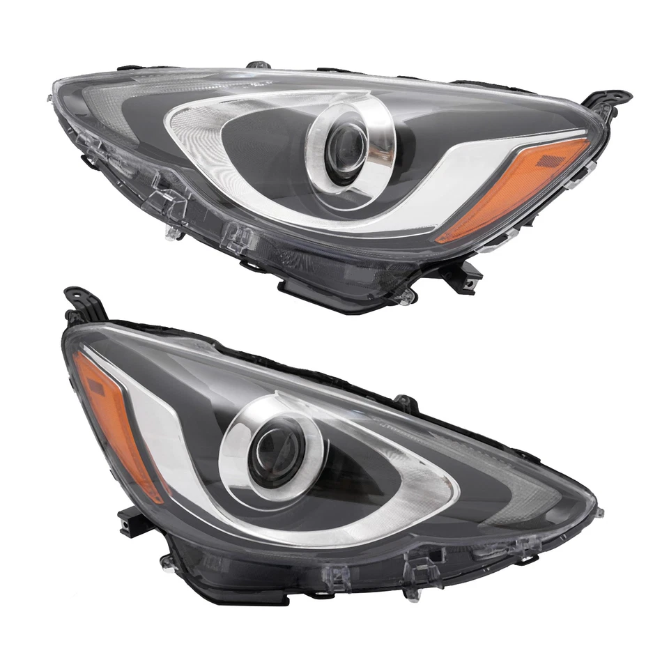 For 2015-2017 Toyota Prius C Headlights Halogen Left+Right Headlamps Clear Lens Foto 4 de 4