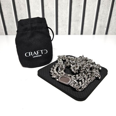 CRAFTD LONDON Cuban Link (Silver) 12mm - Stainless Steel / Rhodium - RRP £84.99