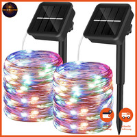 Solar Lichterkette AußEn 10M 100LED Wasserdicht Kupferdraht 8 Modi Garten Deko