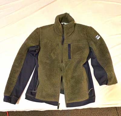 Helly Hansen Men's Full Zip Fleece Jacket Green/Navy Size S Regular Fit
