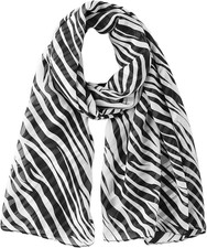 Womens Leopard Print Shawl Scarf - Lightweight Wrap Scarves Shawl Cheetah Scarve