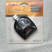 Kodak A251 50-in-1 Card Reader USB 2.0 for SD, SDHC, MicroSD, CF, XD